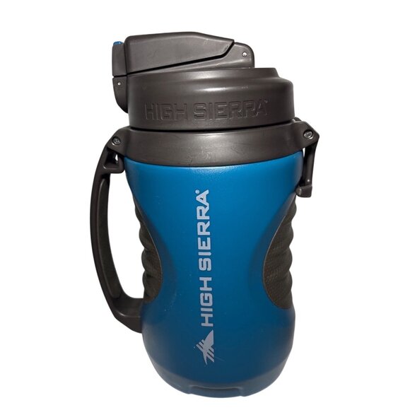 High Sierra Insulated Blue Thermos Mug Flip Lid Carry Handle 64 Oz BPA-Free - Picture 1 of 11